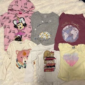 Lot of eight 4T girls shirts